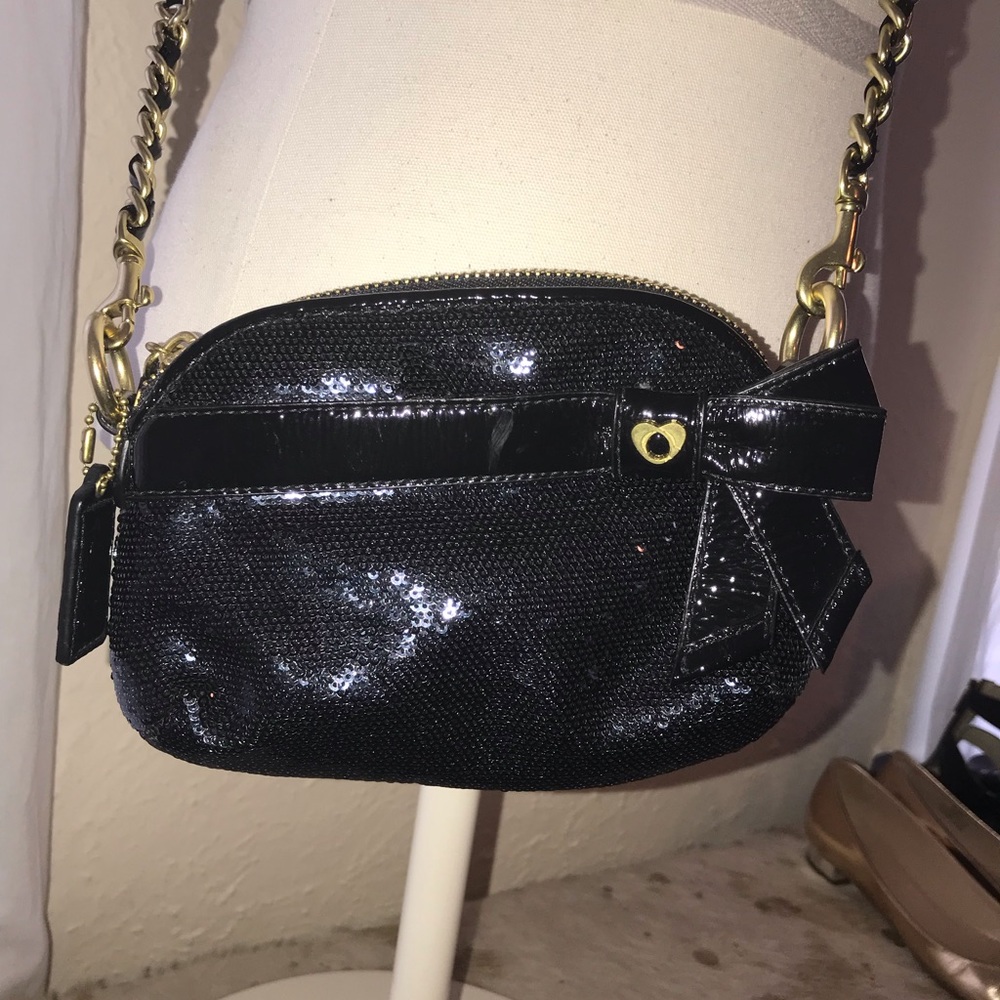 COACH limited edition sequin crossover purse